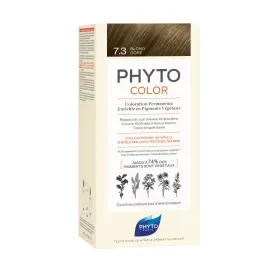 Kit de coloration permanente enrichie en pigments végétaux 7.3 blond doré - Phytocolor
