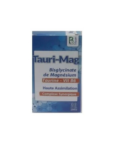 Biohealth Tauri-Mag Magnésium, Taurine et Vitamine B6 30 gélules