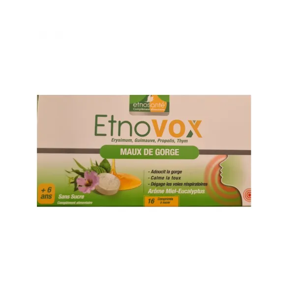 Etnovox miel-eucalyptus 16 comprimé - Etnosanté