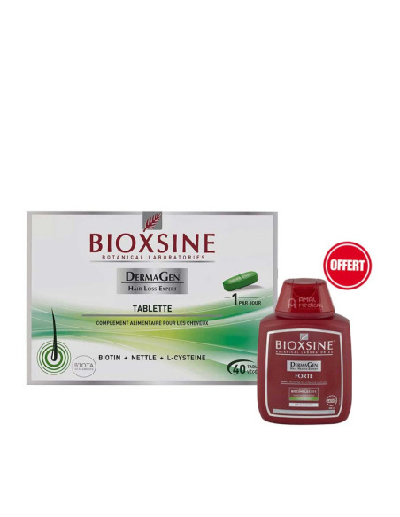 Dermagen complément alimentaires pour les cheveux 40 comprimés + Shamp