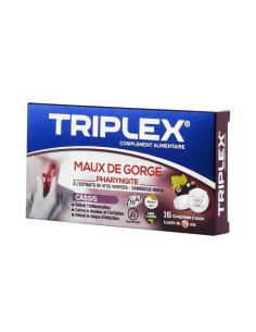 L’Envol Pharma Triplex Maux de gorge Cassis — 16 comprimés