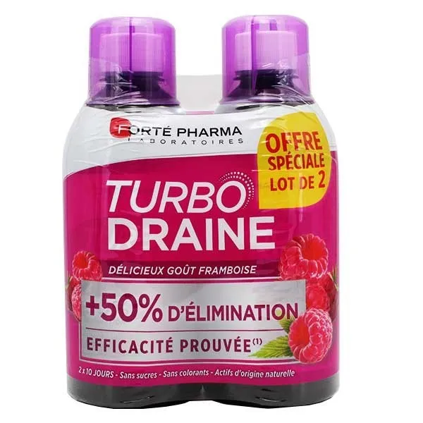 FORTE PHARMA TURBO DRAINE GOÛT FRAMBOISE 500ML - FORTE PHARMA 