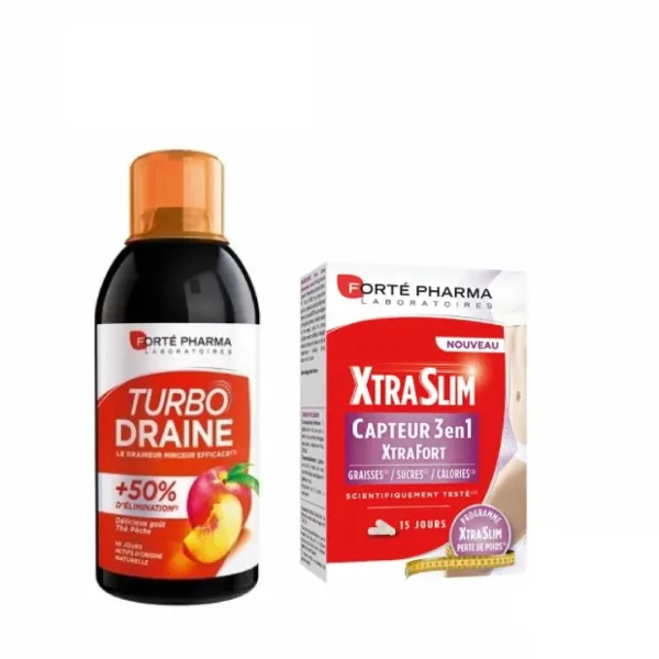 Pack capteur de graisse 3en1 goût thé vert pêche - Forte pharma