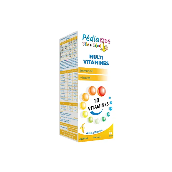 Pédiakids multi vitamines banane 150ml - Vital
