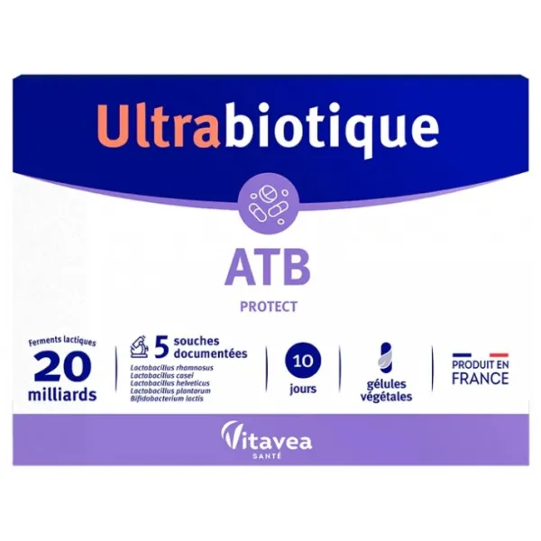 Ultrabiotique ATB protect 10 gélules végétales - Vitavea