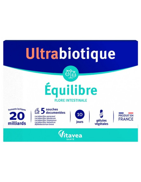 Ultrabiotique équilibre 10 gélules végétales - Vitavea