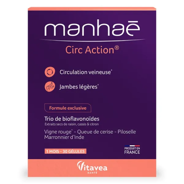 Manhaé circ action 30 gélules - Vitavea
