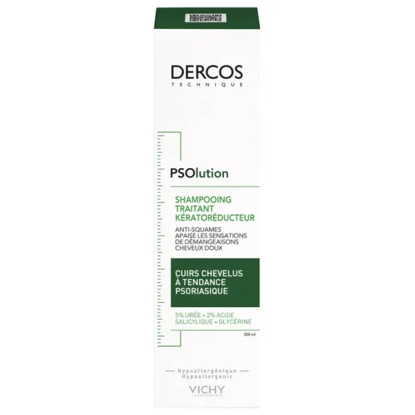 Vichy Dercos psolution shampoing traitant kératoréducteur cuirs chevelus à tendance psoriasique 200ml