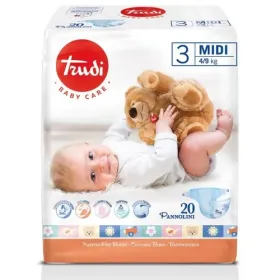 Trudi baby care - Couches taille 3 midi 4/9kg 20 pièces
