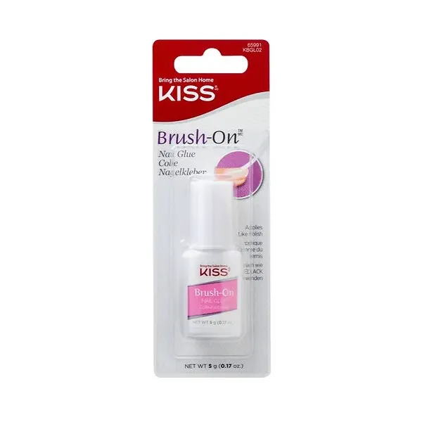 Kiss New York Colle à ongles Brush - On nail glue KBGL02C