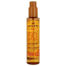 Nuxe sun huile solaire bronzante visage et corps spf50 150 ml