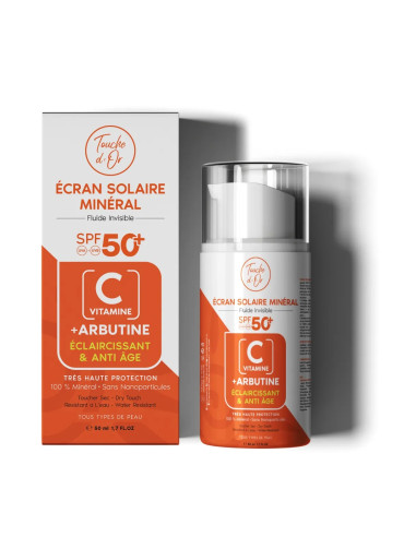 Écran solaire minéral fluide invisible SPF 50+ 50 ml | Touche D’Or