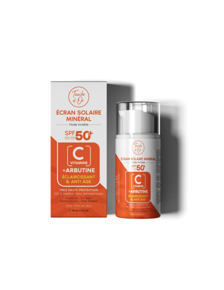 Touche d'Or écran solaire minéral fluide invisible SPF 50+ 50ml tous t