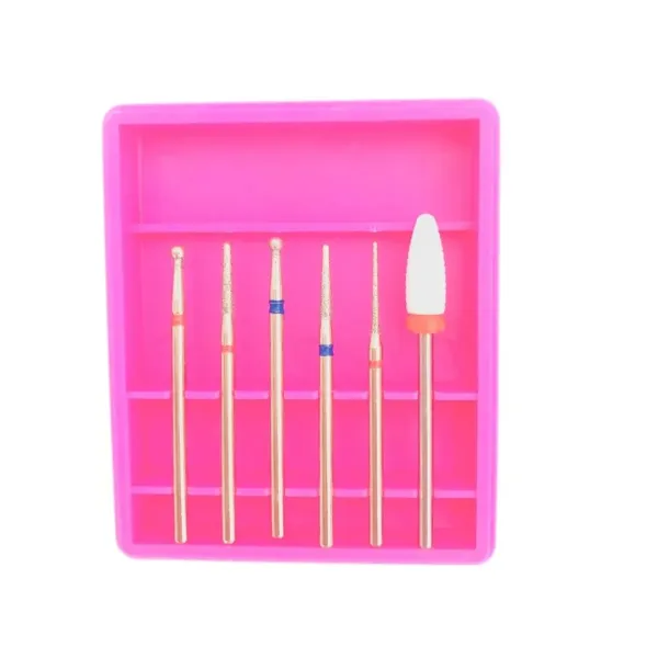 Lot de 6 embouts de ponceuse à ongles spéciales