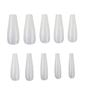 Lot de 120 Faux Ongles en 10 Tailles Différentes coffin Blanc - Otto