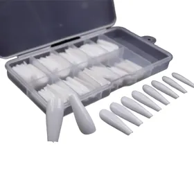 Lot de 120 Faux Ongles en 10 Tailles Différentes coffin Blanc - Otto