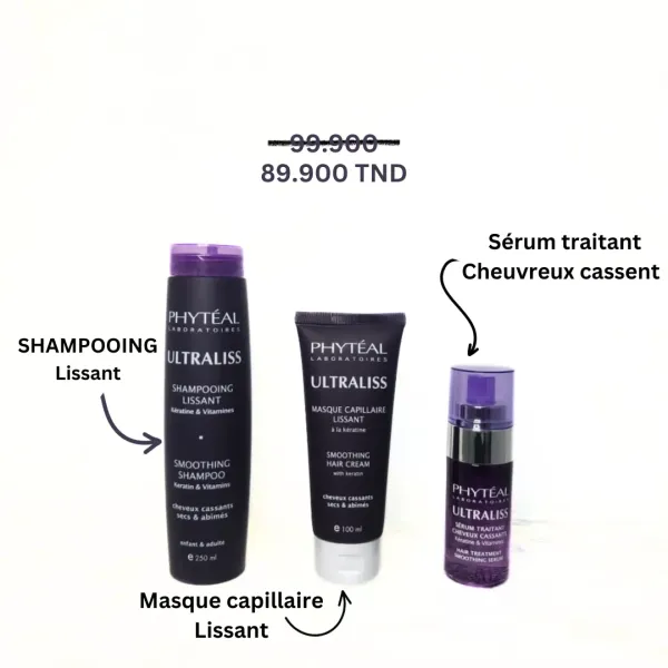 Phytéal pack ultraliss shampooing + sérum + masque