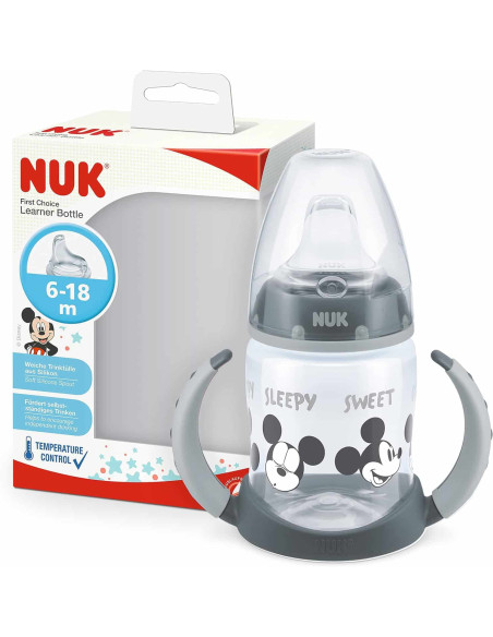 NUK Tasse First Choice Temperature Control 150 ml – gris Mickey