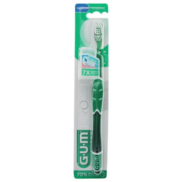 Brosse à dents technique pro medium 528 vert - gum