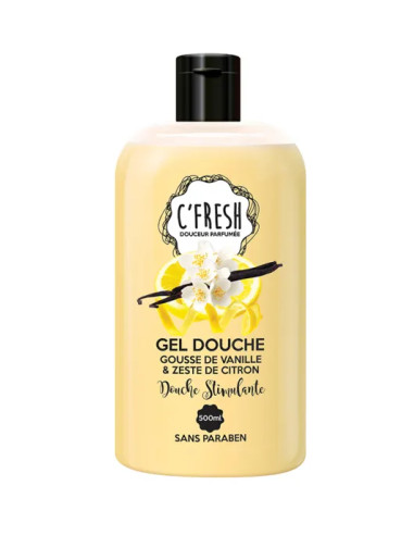 C’fresh Gel douche gousse de vanille et zeste de citron 500 ml