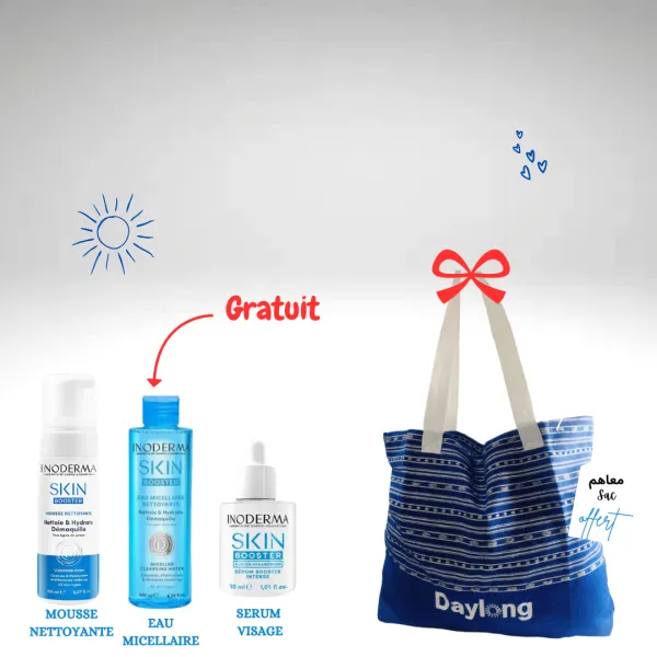 Pack Skin Booster sérum booster intense & mousse nettoyante & eau micellaire nettoyante gratuite