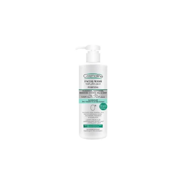 Cosmaline gel nettoyant visage purifiant pour peaux grasses et mixtes 250ml