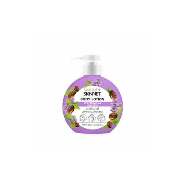 Cosmaline skinnet lotion corporelle rajeunissante a la caféine et a l'huile d'amande 400ml