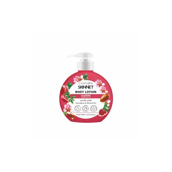 Cosmaline skinnet lotion corporelle grenadine éclatante et huile d'amande 400ml