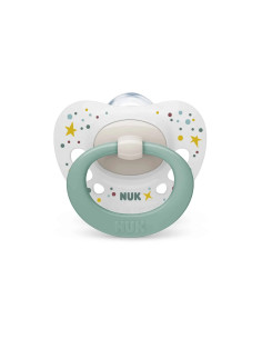 Nuk sucette en silicone signature 0-6 mois etoile vert