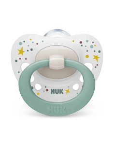 Sucette NUK Signature 0–6 mois — étoiles, anneau vert