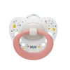 Nuk sucette en silicone signature 0-6 mois étoile rose