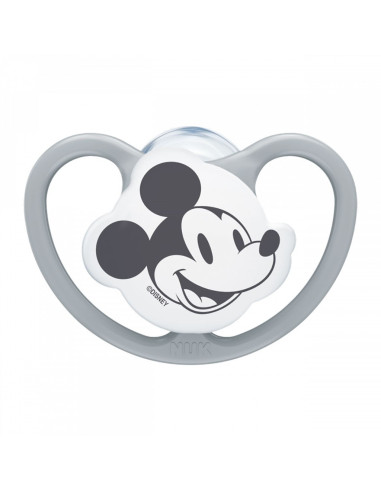 Sucette NUK Space Disney 0–6 mois — Mickey, grise