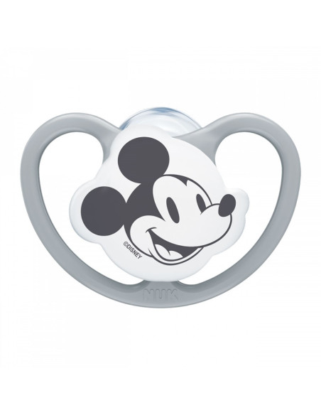 Sucette NUK Space Disney 0–6 mois — Mickey, grise