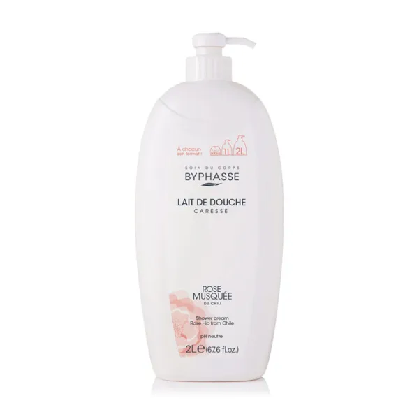 Byphasse gel douche caresse rose musquée 2L