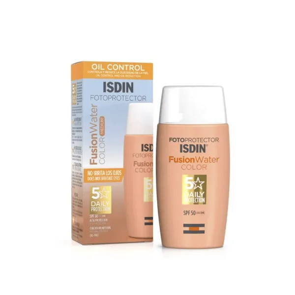 Isdin photoprotection écran solaire fusion water teintée medium spf50+ 50ml