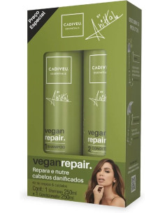 Cadiveu kit shampoing + après shampoing 250ml vegan repair