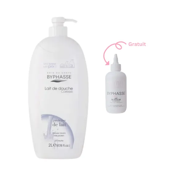 Byphasse gel douche caresse protéine de lait 2L