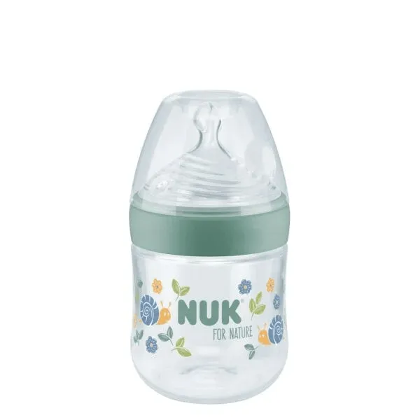 Nuk For Nature biberon en silicone S avec température control vert 150ml