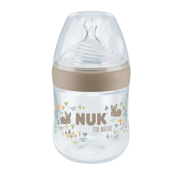 Nuk For Nature biberon en silicone S avec température control marron 150ml