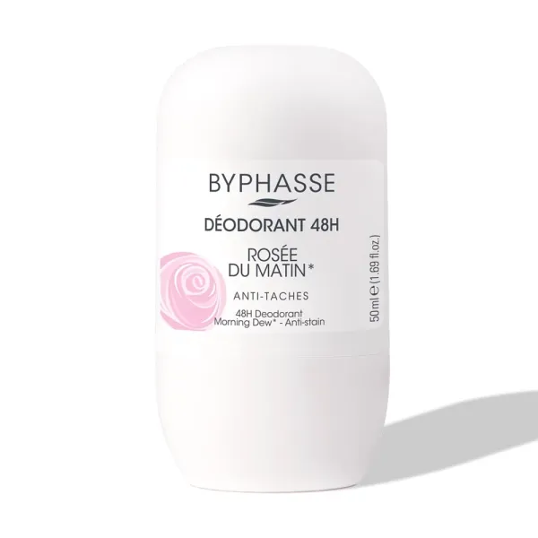 BYPHASSE DEODORANT ROLL ON ANTI TACHES ROSEE DE MATIN 50ML