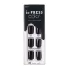 Faux ongles impress press-on manicure -  KIMC020C - All Black - kiss new york