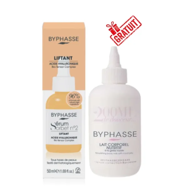 Byphasse Sérum Sorbet Liftant n°2 50ml +Lait corporel nutritif 200 ml (OFFERT)