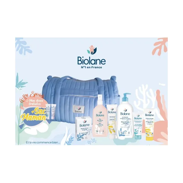 Biolane  Sac Maman Matelasse : Bleu