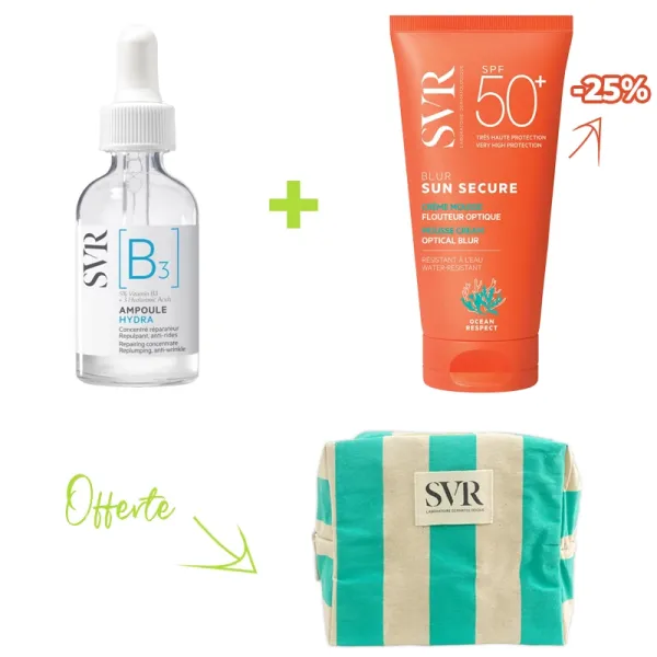 Coffret [B3] Ampoule Hydra + Sun Secure Blur SPF50-Svr