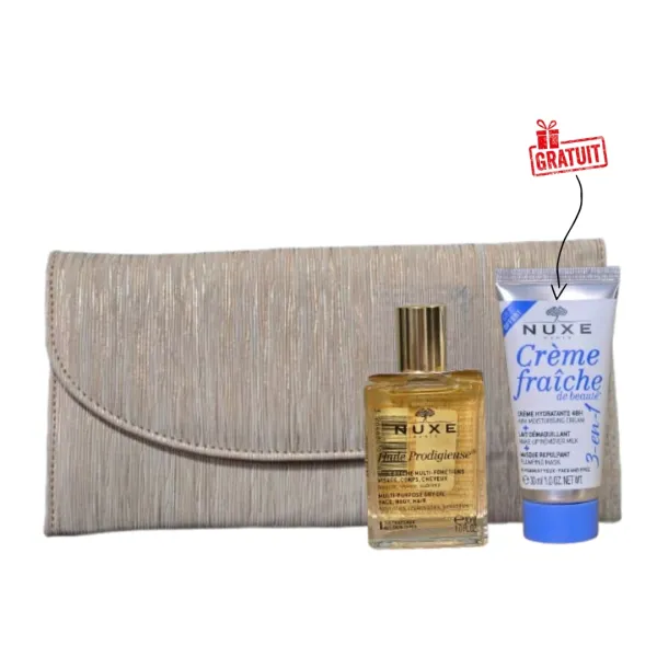 Pochette Huile Prodigieuse 30ML + Crème fraiche De beauté 30ml - nuxe