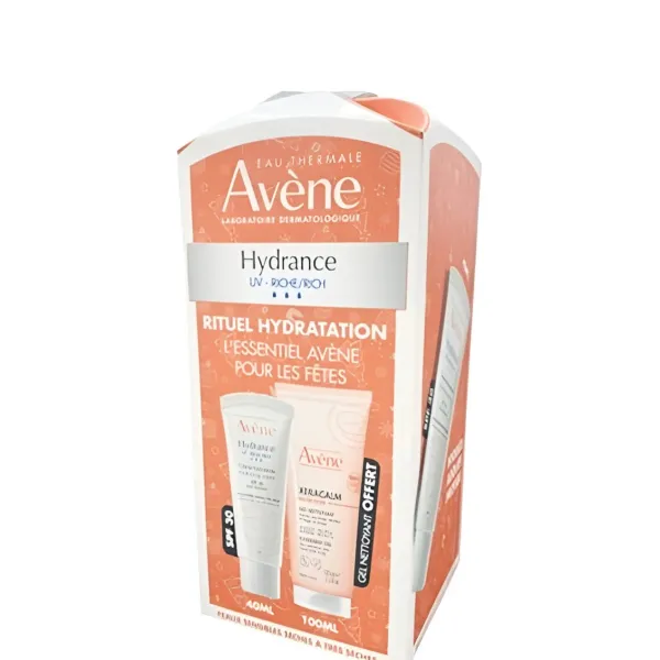 Coffret Hydrance  UV- Riche + Xeracalm Gel Nettoyant 100 ml gratuit - Avène