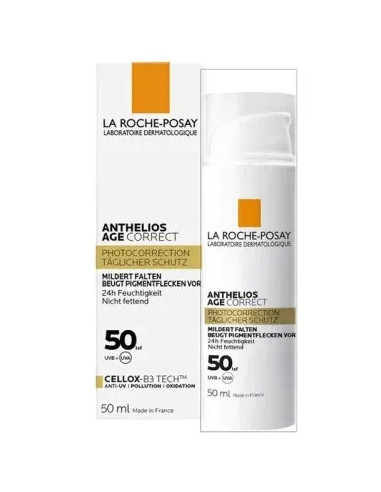 Anthelios Age Correct SPF50 50 ml – Soin solaire anti-âge invisible | La Roche-Posay