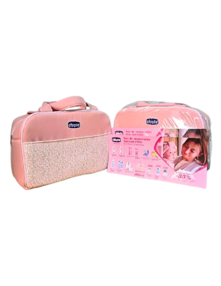 Sac de Maternité Maman et Bébé 12 articles + Sac Rose Offert -Chicco