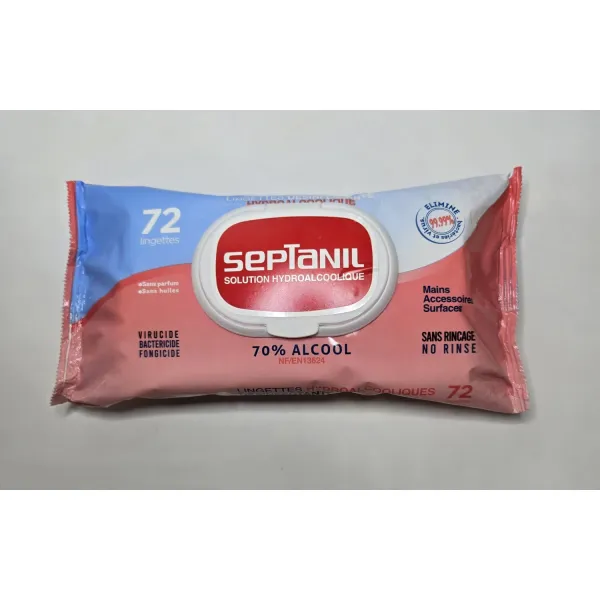Septanil lingettes Désinfectante Hydroalcoolique -72 pièces