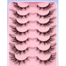 Asiteo - 7 paires de faux cils yeux de chat